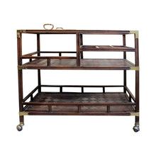Load image into Gallery viewer, Mid-Century English Drinks Trolley with Removable Glass Tray