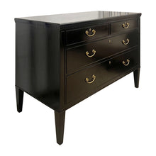 Load image into Gallery viewer, Swedish Early 1900s Black Chest of Drawers with Original Brass Hardware