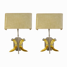 Load image into Gallery viewer, 1970s English Pair of Tusks Wall Light In the Style of Anthony Redmile