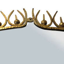 Load image into Gallery viewer, Large Mid-Century Gilt Wrought Iron Sunburst Mirror, Spanish