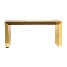Load image into Gallery viewer, Large bespoke gold console table by Railis Kotlevs