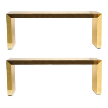 Load image into Gallery viewer, Large bespoke gold console table by Railis Kotlevs