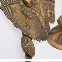Load image into Gallery viewer, C1900 pair of Swedish brass military wall sconces