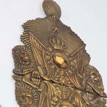 Load image into Gallery viewer, C1900 pair of Swedish brass military wall sconces