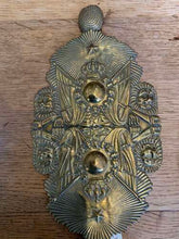 Load image into Gallery viewer, C1900 pair of Swedish brass military wall sconces