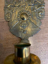 Load image into Gallery viewer, C1900 pair of Swedish brass military wall sconces