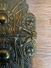 Load image into Gallery viewer, C1900 pair of Swedish brass military wall sconces