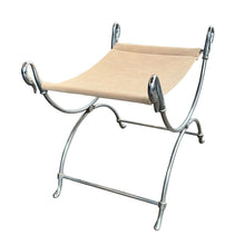 Load image into Gallery viewer, French Neoclassical Swan-Head Metal Stool, Mid-Century by Maison Jansen
