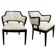Load image into Gallery viewer, Pair of Vintage Swedish Birch Armchairs Newly Upholstered, 1940s/50s