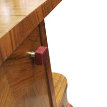 Load image into Gallery viewer, Pair of 1930s Belgian Art Deco Walnut Veneered Bedside Tables