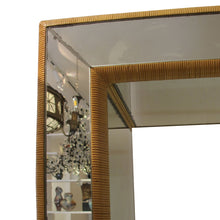 Load image into Gallery viewer, 1960s Mirrored Shelving Unit with Rattan Frame, French