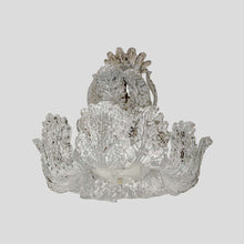 Load image into Gallery viewer, Murano Chandelier glass clear frosted white inclusion