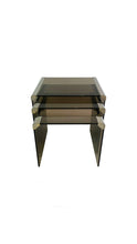 Load image into Gallery viewer, Gallotti & Radice ‘Tris’ T35 Smoked Glass Nesting Tables
