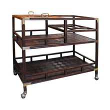 Load image into Gallery viewer, Mid-Century English Drinks Trolley with Removable Glass Tray