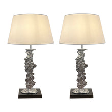 Load image into Gallery viewer, Pair of Silver-Plated Sculptural Table Lamps, Circa 1950s