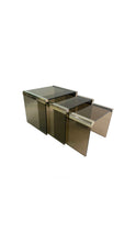 Load image into Gallery viewer, Gallotti & Radice ‘Tris’ T35 Smoked Glass Nesting Tables
