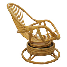 Load image into Gallery viewer, Mid-Century French Bamboo Lounge Chairs with Swivel Rocking Bases