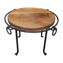 Load image into Gallery viewer, Mid-Century French Wrought Iron and Oak Coffee Table