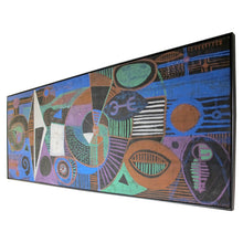 Load image into Gallery viewer, Large Abstract Oil on Canvas - Composition with Circles and Linear Motifs