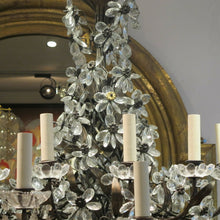 Load image into Gallery viewer, French 24-Branch Floral Crystal Chandelier, Attributed to Maison Bagués, Circa 1940s–1950s