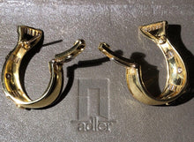 Load image into Gallery viewer, 18ct Gold natural diamond set earrings by Adler. 1980s