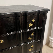 Load image into Gallery viewer, Louis XIV-Style Black French Polished Chest of Drawers, French, 1950s
