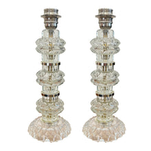 Load image into Gallery viewer, Pair of Sculptural Swedish Glass Table Lamps, 1970s