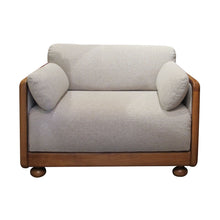 Load image into Gallery viewer, 1960s Large Pair of Armchairs with Curved Teak Frame, German
