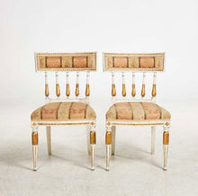 Load image into Gallery viewer, Pair of C18th Swedish Gustavian painted side chairs