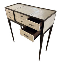 Load image into Gallery viewer, R&Y Augousti 'Melting Cosima' Console Table, Shagreen & Brass, 1990s