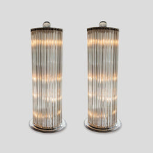 Load image into Gallery viewer, Stunning Murano Triedri Glass Column Floor Lamp