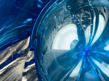 Load image into Gallery viewer, 1950s Val St Lambert Blue Crystal Glass Table Lamp