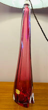 Load image into Gallery viewer, Tall 1950s Val St Lambert Pink Glass Table Lamp