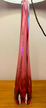 Load image into Gallery viewer, Tall 1950s Val St Lambert Pink Glass Table Lamp
