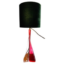 Load image into Gallery viewer, 1950s Val St Lambert Pink Twisted Tripod Table Lamp