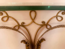 Load image into Gallery viewer, 1950s Colli Golden Wrought Iron Console Table