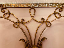 Load image into Gallery viewer, 1950s Colli Golden Wrought Iron Console Table