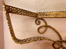 Load image into Gallery viewer, 1950s Colli Golden Wrought Iron Console Table