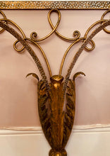 Load image into Gallery viewer, 1950s Colli Golden Wrought Iron Console Table