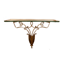 Load image into Gallery viewer, 1950s Colli Golden Wrought Iron Console Table
