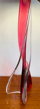 Load image into Gallery viewer, 1950s Val St Lambert Pink Twisted Tripod Table Lamp