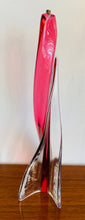 Load image into Gallery viewer, 1950s Val St Lambert Pink Twisted Tripod Table Lamp