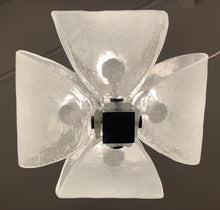 Load image into Gallery viewer, 1960s Kaiser Murano Glass and Chrome Ceiling Light