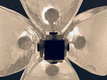 Load image into Gallery viewer, 1960s Kaiser Murano Glass and Chrome Ceiling Light