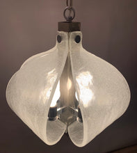 Load image into Gallery viewer, 1960s Kaiser Murano Glass and Chrome Ceiling Light