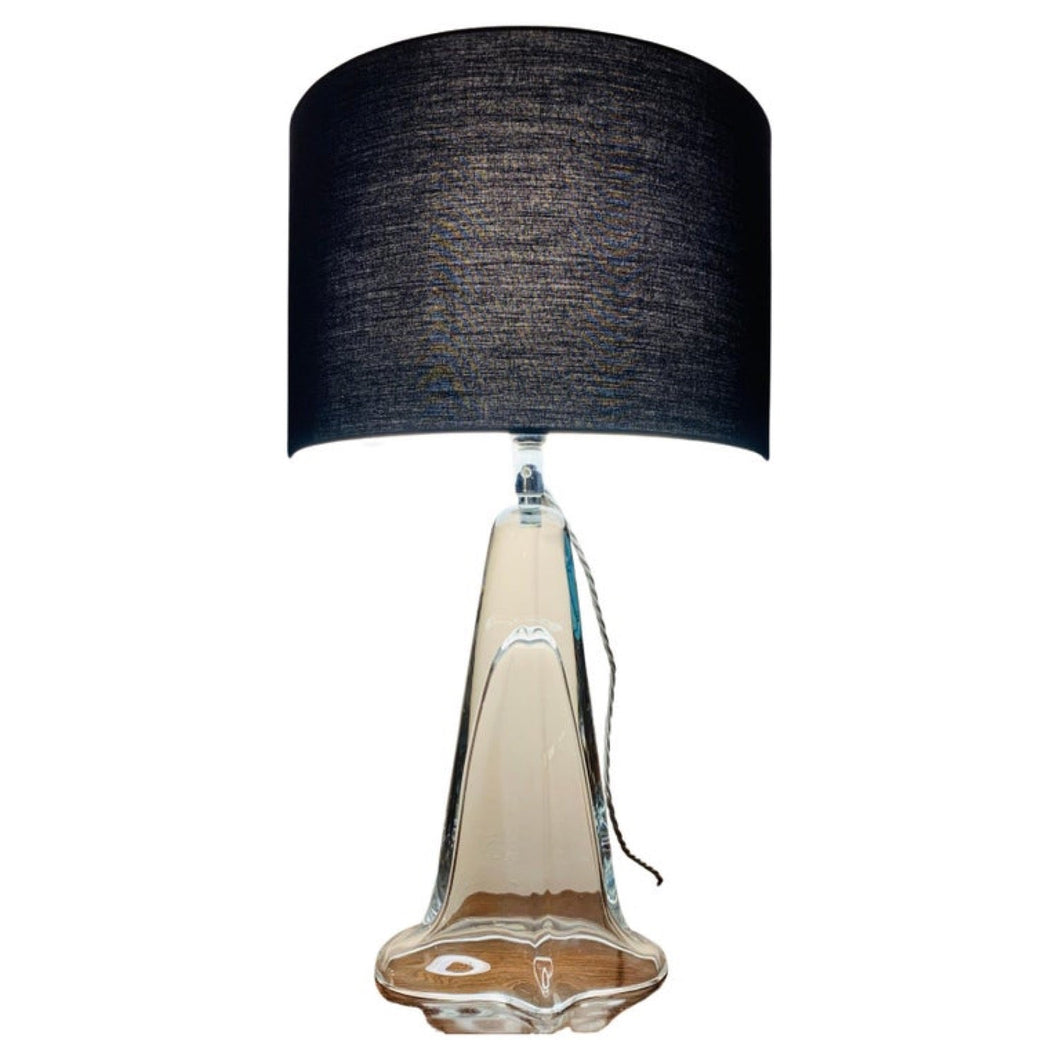 1960s Belgium Clear Glass Table Lamp