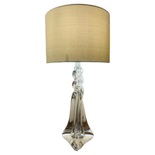 Load image into Gallery viewer, 1970s Cristal D’Arques Twisted Glass Table Lamp