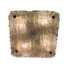 Load image into Gallery viewer, 1970s Kaiser Ice Glass Flush Mount Ceiling Light