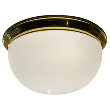 Load image into Gallery viewer, 1970s Opaque Glass Dome Glashütte Limburg Flush Mount