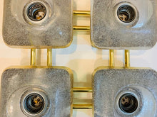 Load image into Gallery viewer, 1970s Sische Brass and Frosted Glass Wall Light